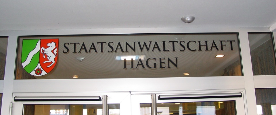 Eingang der Staatsanwaltschaft Hagen